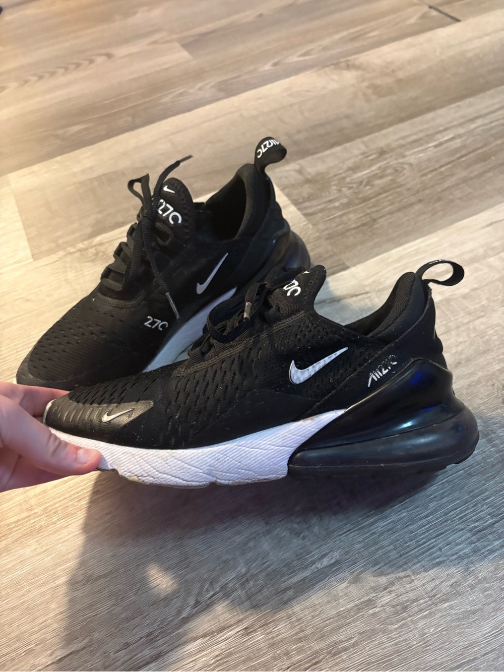 Nike Air Max 270 Black and White Athletic Shoes